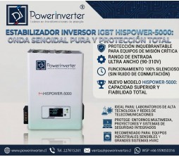 REGULADOR INVERSOR IGBT 220VAC 3500VA HISPOWER